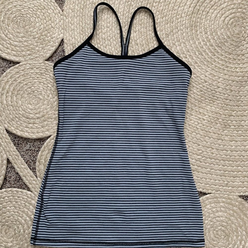 Lululemon Power Y Tank Size 6 Striped